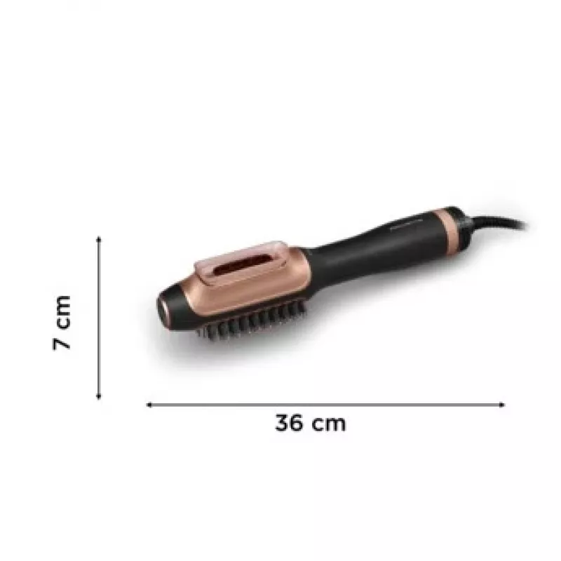 Heißluftbürste ROWENTA CF9840F0 — Warm-Technologie, 220–240 V, Schwarz/Kupfer, Ionenfunktion