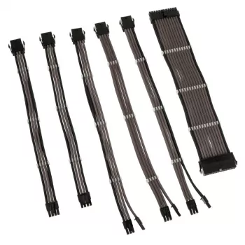 Kabelverlängerungsset Kolink Core Adept – PET-ummantelt, 6-teiliges Set, 20+4-Pin, 8-Pin, 4+4-Pin, 3×6+2-Pin (300–350 mm)