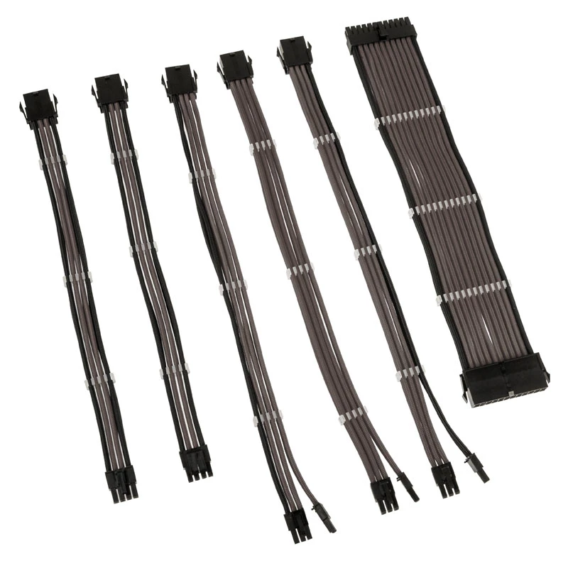 Kabelverlängerungsset Kolink Core Adept – PET-ummantelt, 6-teiliges Set, 20+4-Pin, 8-Pin, 4+4-Pin, 3×6+2-Pin (300–350 mm)