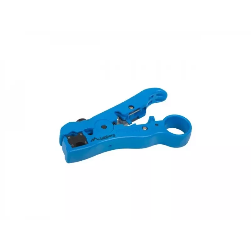 Kabelabisolierer LANBERG NT-0102, Kunststoffgriff, Schutzisolierung, austauschbare Klingen, blau