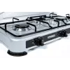 PROMIS KG400 Vierflammen-Gasherd, Silber-Finish