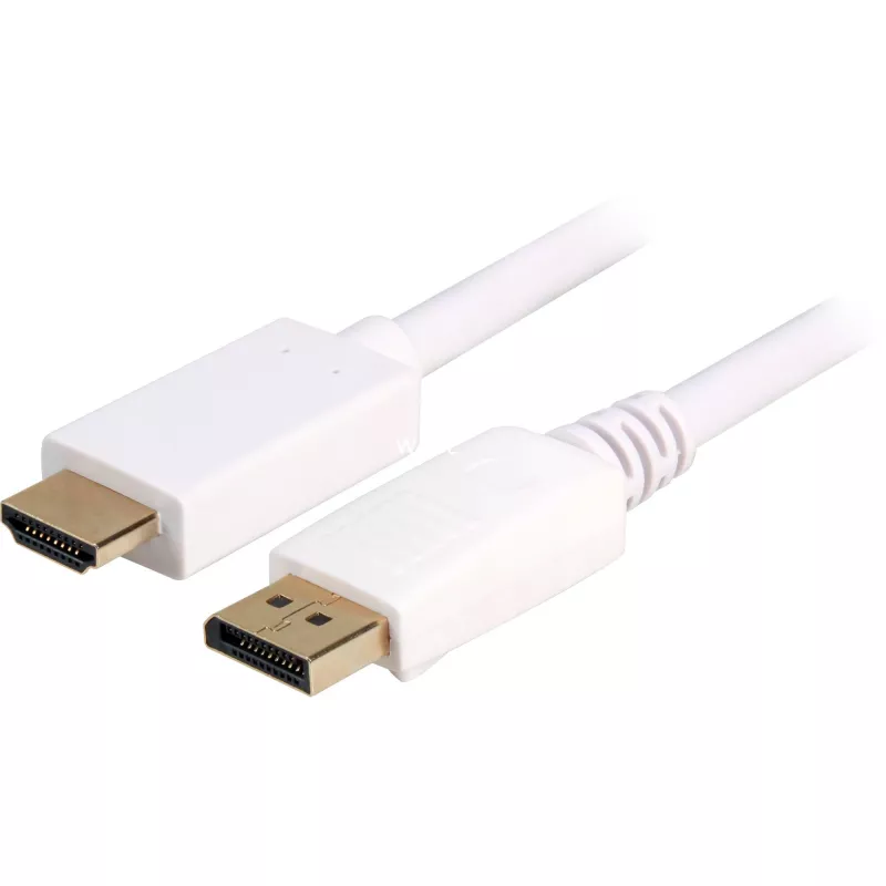 Sharkoon Adapterkabel Displayport 1.2 > HDMI 4K Weiß 3 Meter