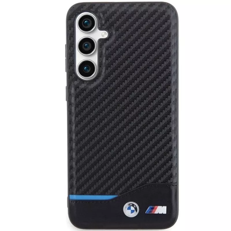 BMW | BMHCS23FE22NBCK | Rückseitenabdeckung | Samsung | Galaxy S23 FE | Leder Carbon | Schwarz