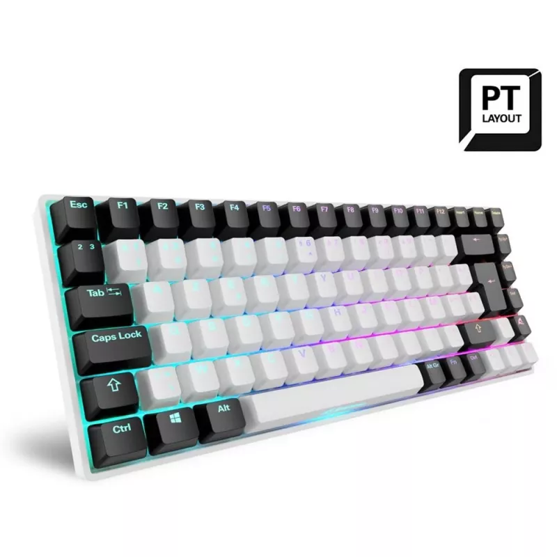 Sharkoon SKILLER SGK50 S3 Tastatur Gaming USB QWERTY Portugiesisch Weiß