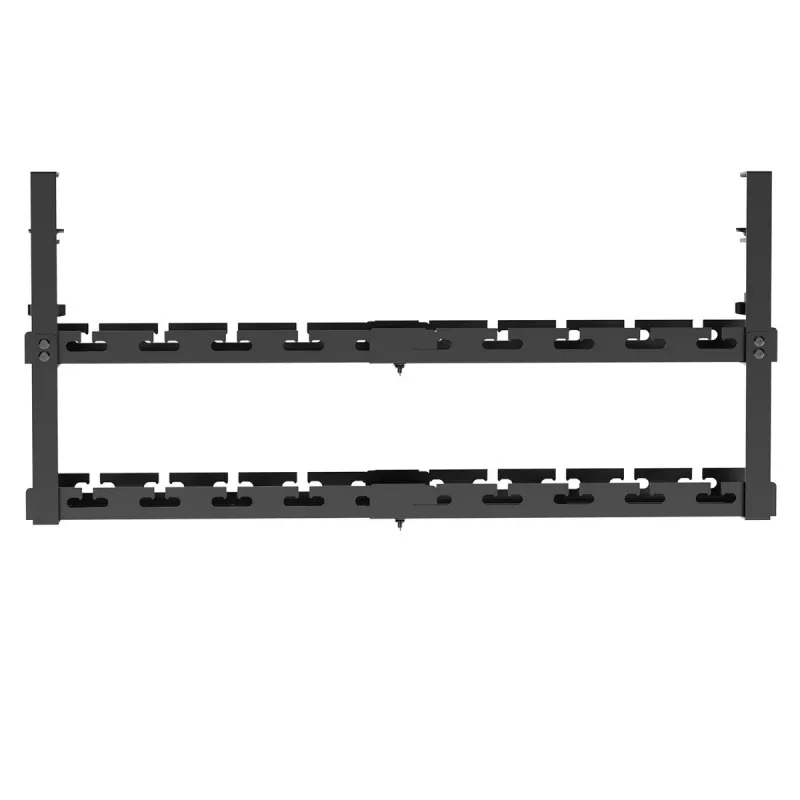 Kabelmanagement für den Schreibtisch MACLEAN MC-102 – zweistufige Untertisch-Ablage, max. Belastung 5 kg, maximale Länge 728 mm, schwarz
