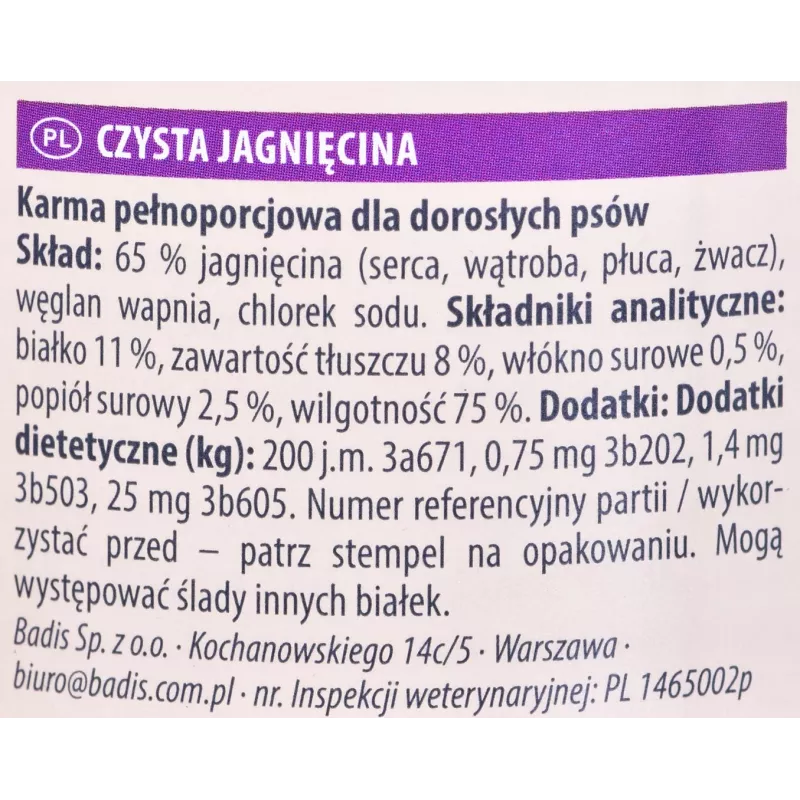 Nassfutter für Hunde animonda GranCarno Lamb Adult — Dose 400 g, Protein 11 %, Fett 8 %, Feuchtigkeit 75 %