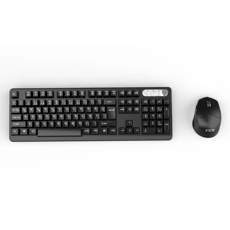 Inca IWS-549U Tastatur Maus enthalten Office RF Wireless USB QWERTY Türkisch Schwarz