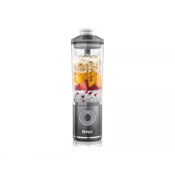 Tragbarer Mixer Ninja BC251EUGY, 0,57 L Behälter, 11,1 V Akku, Edelstahlklingen, transparent/grau