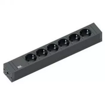 Power Extension Bachmann 420.0018 2m 6 AC Outlets Indoor Schwarz