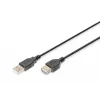 Digitus ASSMANN Basic - USB-Verlängerungskabel - USB Typ A, 4-polig (M) - USB Typ A, 4-polig (W) - 3 m (USB/USB 2.0) - Vergossen - Schwarz (AK-300200-030-S)