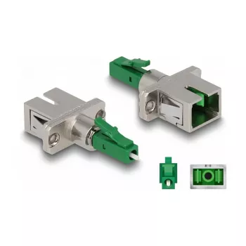 DeLOCK Glasfaser Hybrid-Koppler LC Simplex Stecker auf SC Simplex Buchse grün