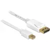 DeLOCK – DisplayPort-Kabel – Mini DisplayPort (M) – DisplayPort (M) – 3,0 m – Weiß (83483)