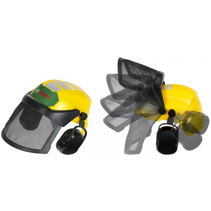 KLEIN Holzfällerhelm mit Visier Modell 8199 — Kinder-Rollenspiel-Schutzhelm