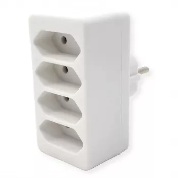 Steckdosenleiste Bachmann 921.273 – 4× Euro-Steckdosen, weißes PVC