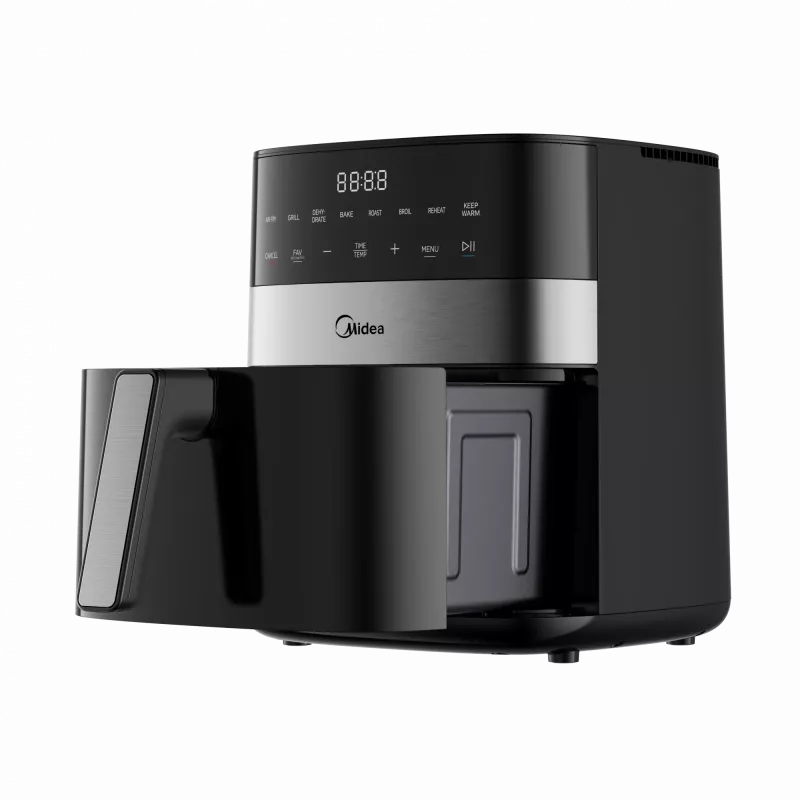Midea Heißluftfritteuse | MF-CN65E | Leistung 1700 W | Fassungsvermögen 6,5 L | Schwarz