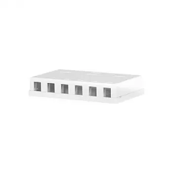 EFB-Elektronik Keystone-Anschlussdose, 6Port, Aufputz, reinweiß, ohne Module Hersteller: EFB Elektronik (EC020400006)