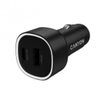 CANYON Auto-Ladegerät OnDrive 48 PD 48W USB-A+USB-C Schwarz