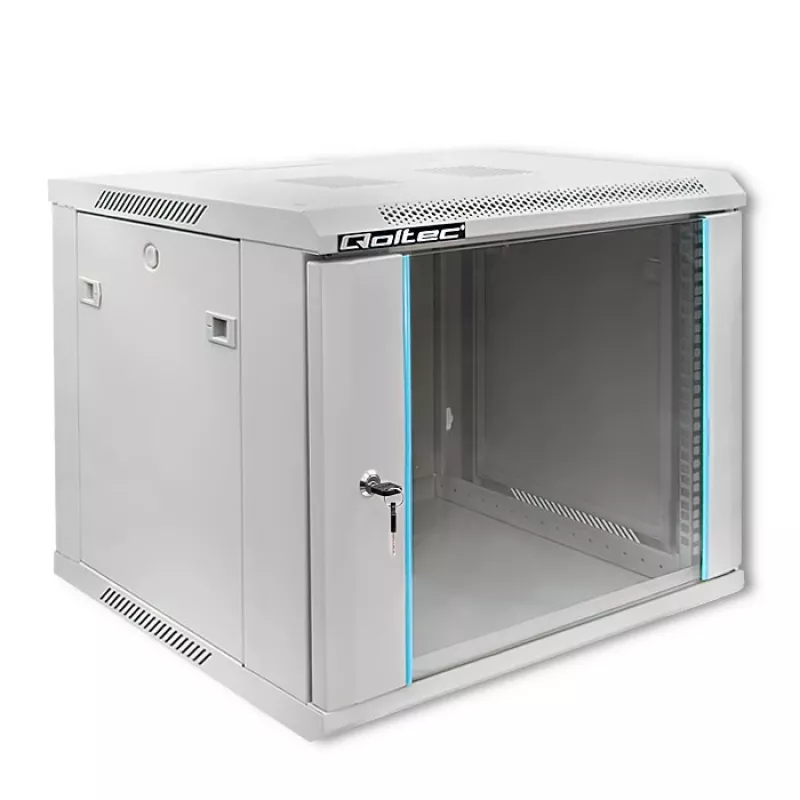 Rack-Schrank QOLTEC 19 Zoll 9U 600x500x600 Wand- oder Bodenmontage Servergehäuse