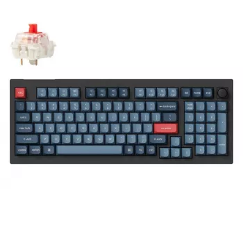 Keychron V5 Max Tastatur Universal RF Wireless Bluetooth Schwarz Grau 96% Mechanisch