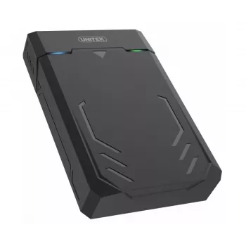 HDD/SSD-Gehäuse Unitek Y-3035 — 2,5/3,5 Zoll SATA, USB 3.2 Gen 1 (USB Typ-B), 6 Gbit/s, Schwarz, AC-Adapter