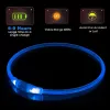 LED-Halsband KABB Blau für Hunde und Katzen – wiederaufladbar, verstellbares Sicherheitshalsband mit Beleuchtung