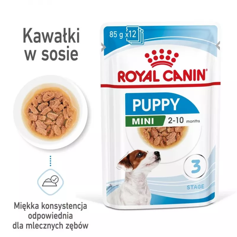 ROYAL CANIN SHN Mini Puppy in Sauce - Nassfutter für Welpen - 12X85g