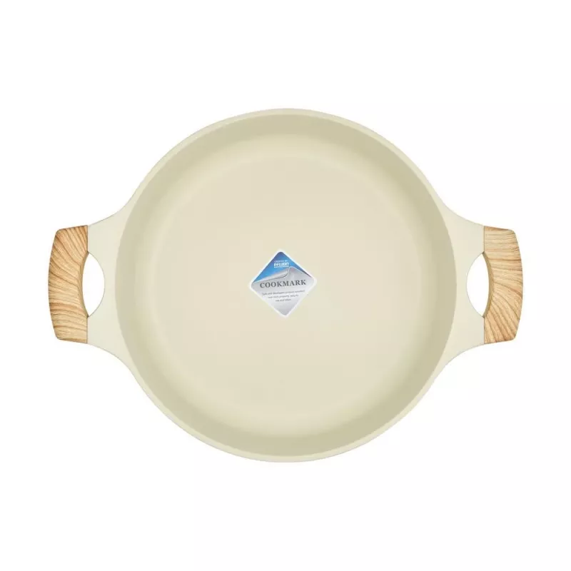 Flacher Topf D28cm 4,1L/beige