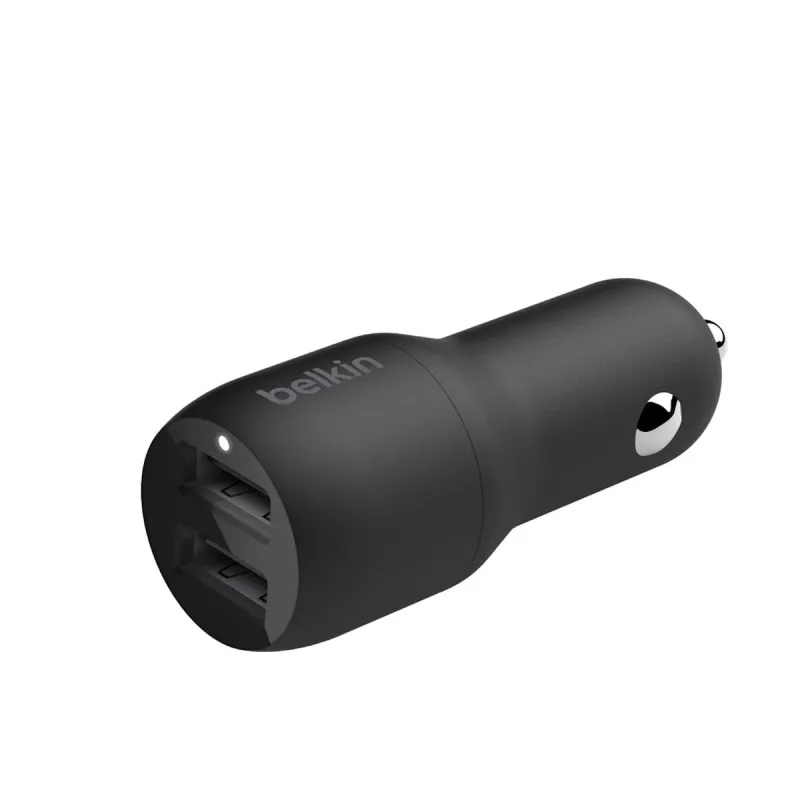 Dual-USB-A-Autoladegerät 12W x2 Schwarz