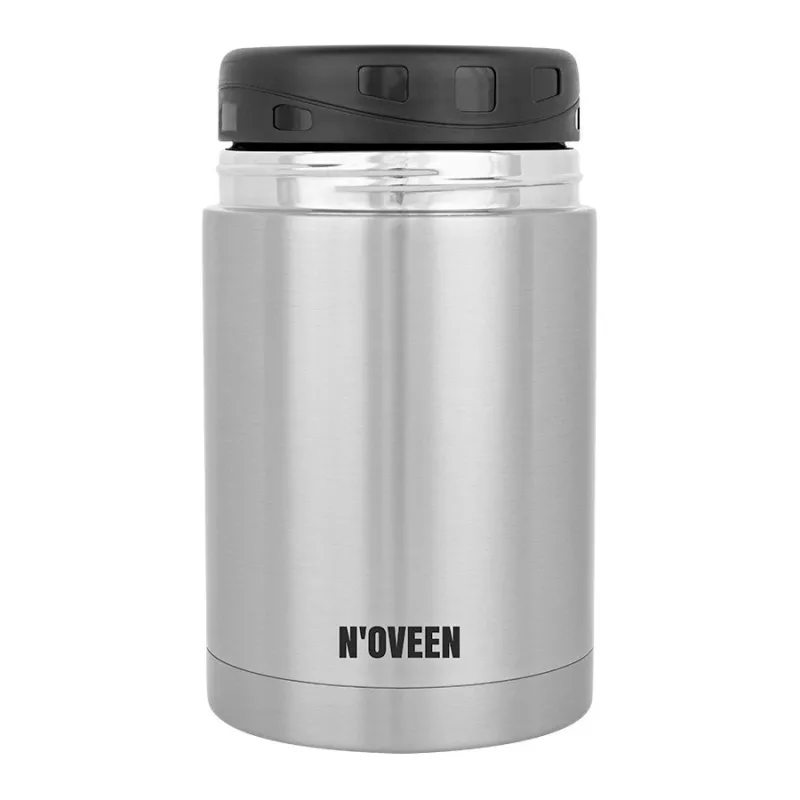N'OVEEN TB951 Lunch Thermos, 800 ml, Silber