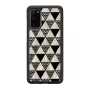 iKins Schutz-Handyhülle für Samsung Galaxy S20 – Pyramidenstruktur, schwarz
