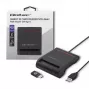 ID-Kartenleser QOLTEC Smart-Chip-ID-Kartenleser — USB, schwarz, 84,5×65×16 mm, 63 g