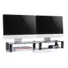 Monitorständer MACLEAN MC-936 Doppelarm, maximale Belastung 20 kg, Basis aus gehärtetem Glas