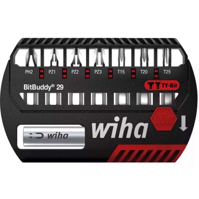 WIHA 42137 - Bit-Set BitBuddy, 8-teilig gemischt, 29 mm, TY-Bit (42137)