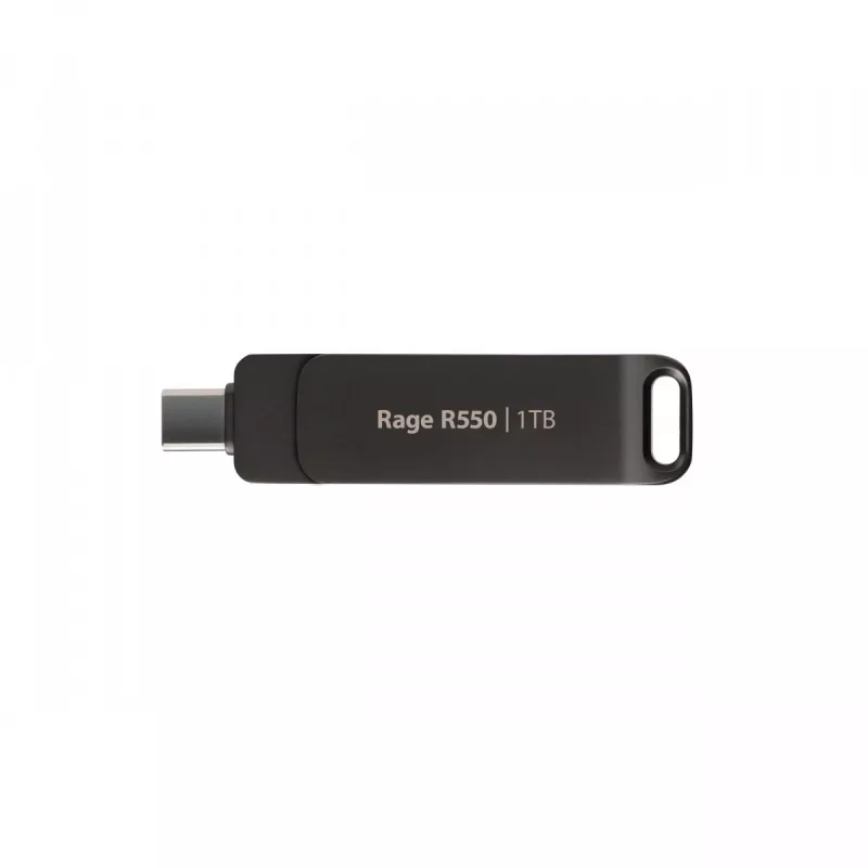 Flashdrive PATRIOT Rage R550 1TB 100 MB/S USB A+C Swivel Design (PE1TR550DSAD) Schwarz