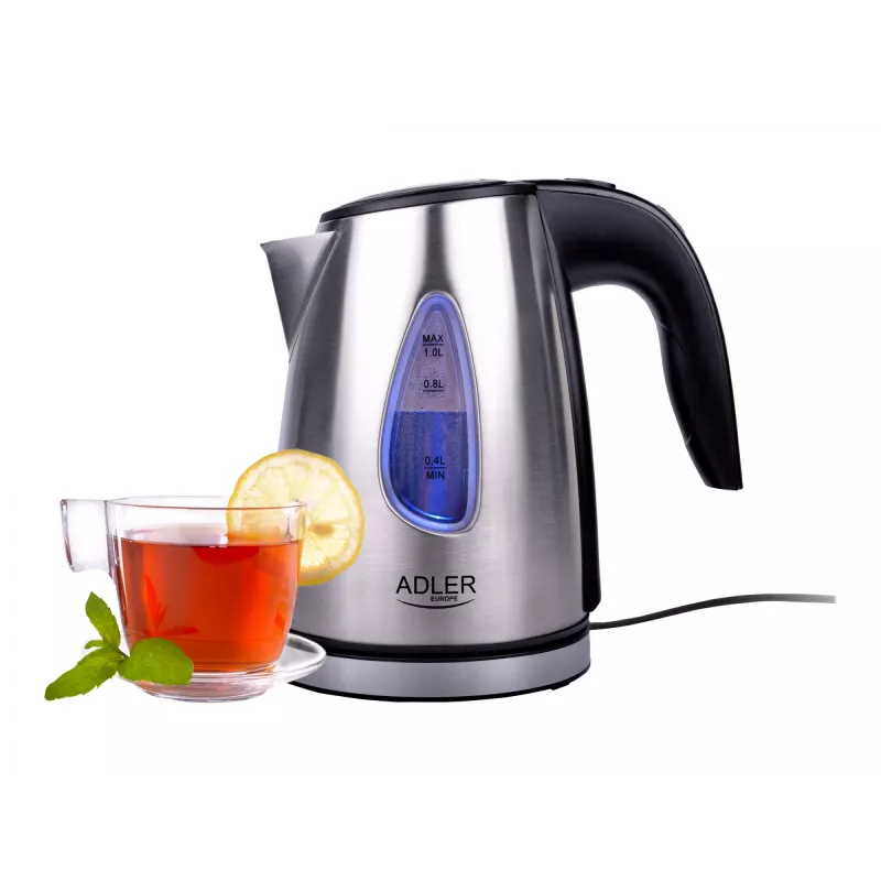 Adler AD 1203 Wasserkocher 1 L Silber 1630 W