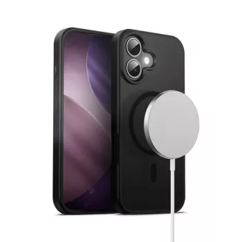 Crong Hybrid Frost MAG Cover Case für iPhone 17 Frosted Schwarz