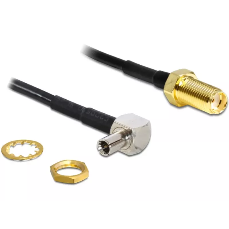 Koaxialkabel DeLOCK 88487 TS-9 SMA 1,45m Schwarz