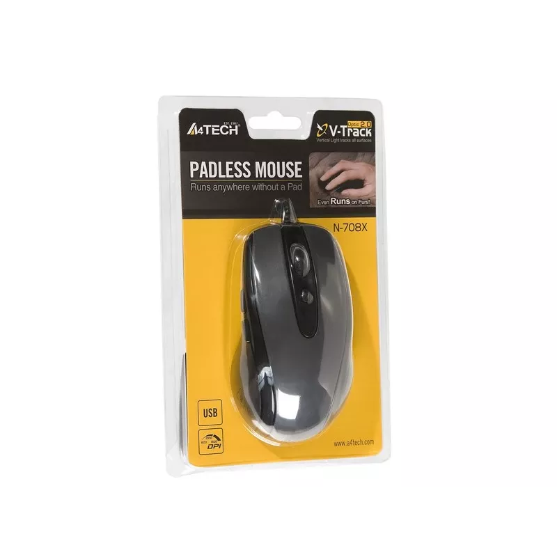 A4Tech N-708X Maus USB Typ-A Optisch 1600 DPI Rechtshänder