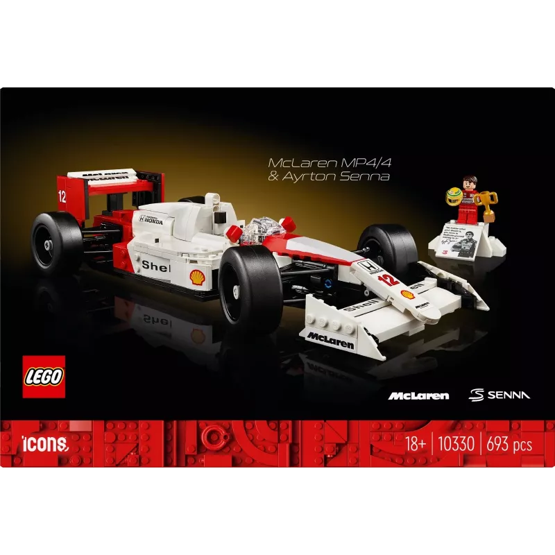 LEGO Set McLaren MP4/4 Ayrton Senna 10330 — LEGO ICONS Modell im Maßstab
