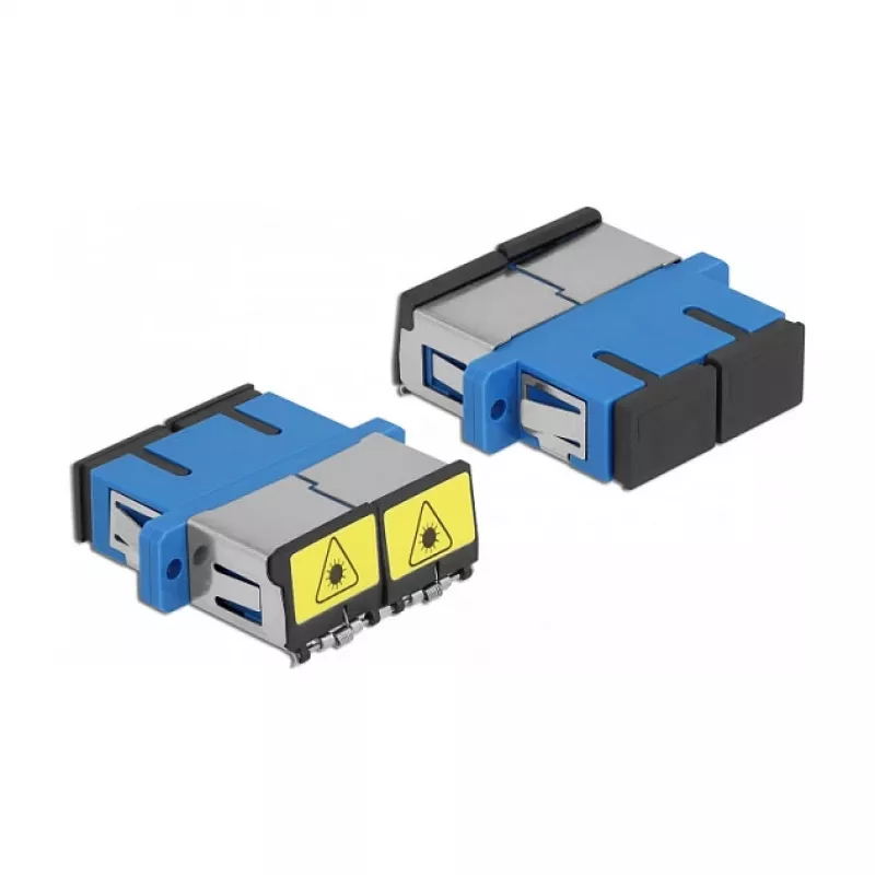 Glasfaser-Koppler DeLOCK 86893 SC Duplex Buchse zu SC Duplex Buchse Blau