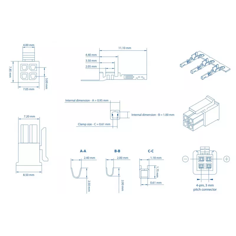TELTONIKA NETWORKS 4-poliger Stecker mit Kontaktklemmen