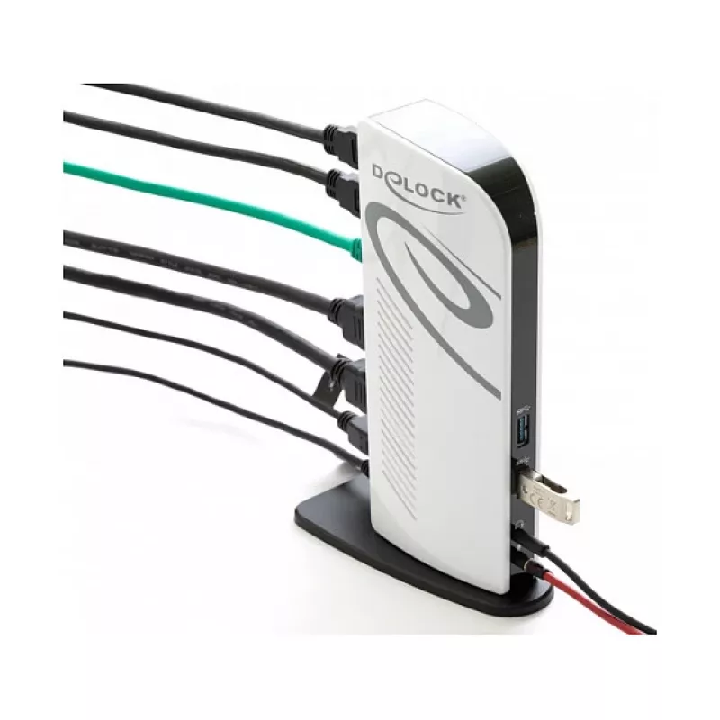 USB Dockingstation DeLOCK 87771 Dual HDMI Full-HD USB 3.2 LAN Audio