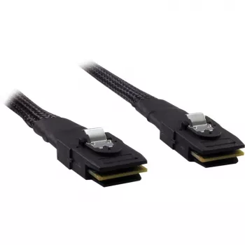 Inter-Tech - Internes SAS-Kabel - Serial ATA 150/300/600 - 36 PIN 4iMini MultiLane auf 36 PIN 4iMini MultiLane - 50 cm - verriegelt - Schwarz