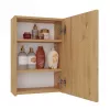 Badezimmer-Aufbewahrungsschrank Top e shop POLA 1DL ARTISAN — wandmontiert, Eichenrahmen, 400×220×600 mm, 3 Regalböden