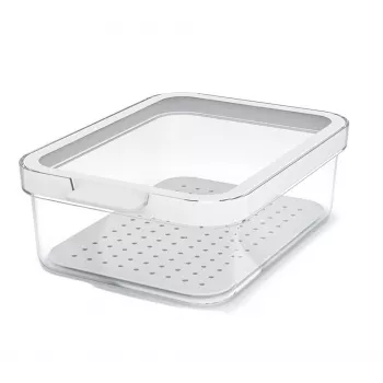 Food container rotho 1053201100 Rectangular 1.2 L transparent white, technopolymer, dishwasher-safe