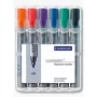 Marker Staedtler 356 WP6 6 Stück Schwarz Blau Grün Orange Rot Violett