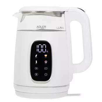 ADLER AD 1305 elektrischer Wasserkocher weiß/silber
