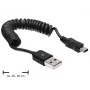 USB-Kabel DeLOCK USB 2.0 0,6 m USB A auf Mini-USB A Schwarz