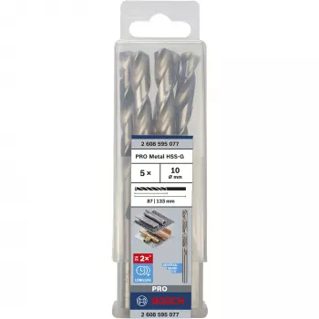 Bohrer-Set Bosch HSS-G 5 Stück 1 cm Durchmesser
