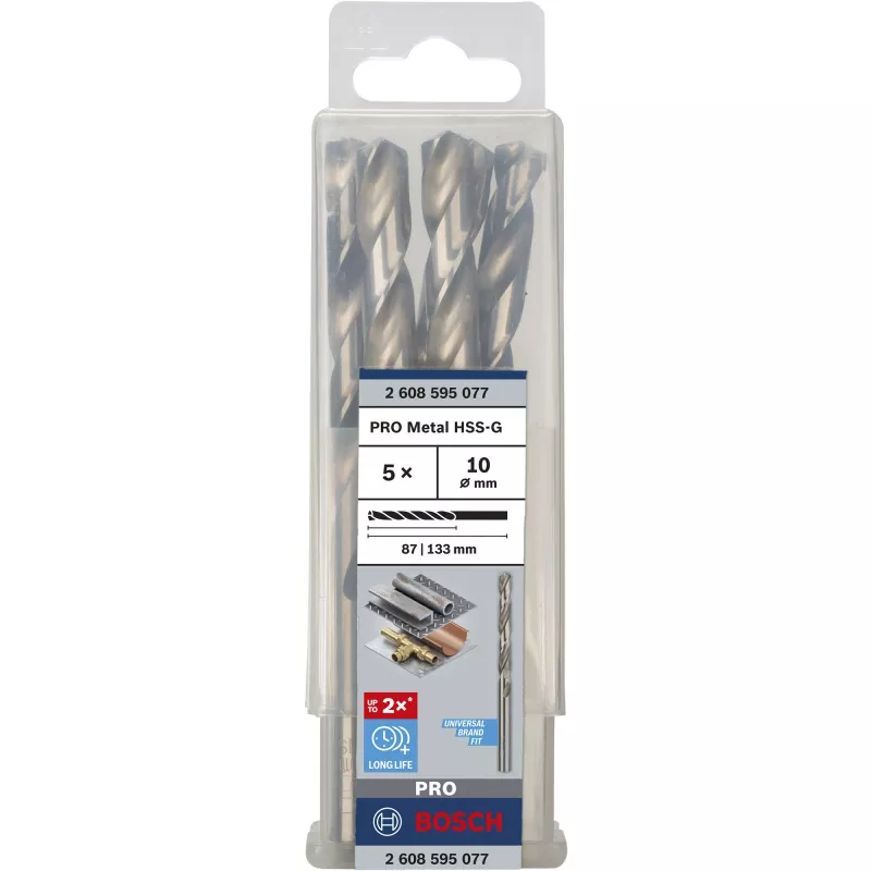 Bohrer-Set Bosch HSS-G 5 Stück 1 cm Durchmesser